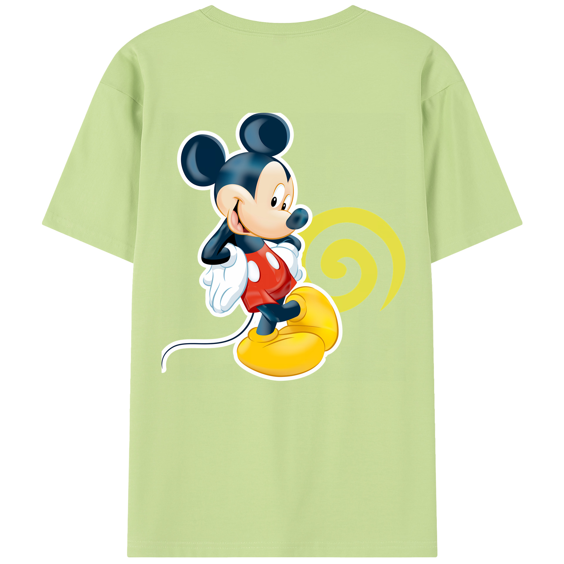 （画像用） ミッキーマウス Mickey Mouse 綿100％半袖Tシャツ（背面プリント）